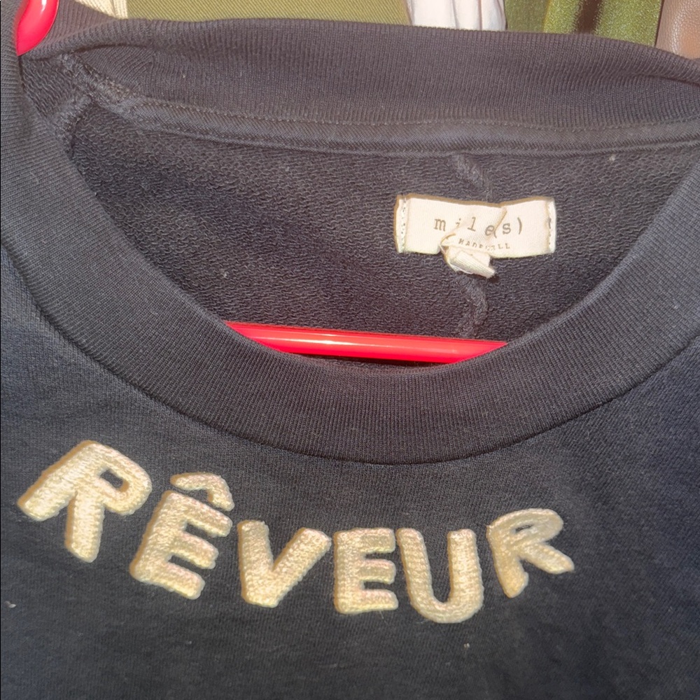 Madewell Black Sweater with Gold Lettering